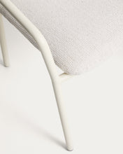Load image into Gallery viewer, Linosa stackable outdoor chair in ecru aluminium with beige cushion - image 14
