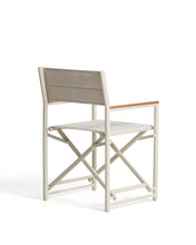 Load image into Gallery viewer, Tisno outdoor folding chair in taupe aluminium and taupe texteline - image 3