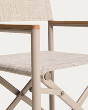 Load image into Gallery viewer, Tisno outdoor folding chair in taupe aluminium and taupe texteline - image 11