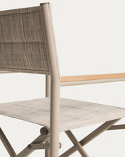 Load image into Gallery viewer, Tisno outdoor folding chair in taupe aluminium and taupe texteline - image 13