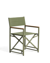 Load image into Gallery viewer, Tisno outdoor folding chair in green aluminium and green texteline