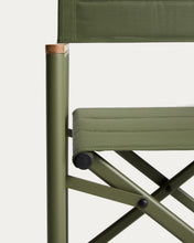 Load image into Gallery viewer, Tisno outdoor folding chair in green aluminium and green texteline - image 10