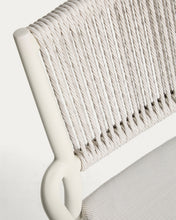 Load image into Gallery viewer, Argasi stackable outdoor chair in ecru aluminium and grey synthetic rope cord - image 10