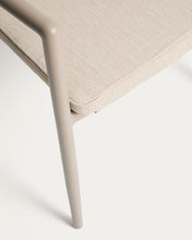 Load image into Gallery viewer, Argasi stackable outdoor chair in taupe aluminium and beige synthetic rope cord - image 11