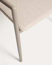 Load image into Gallery viewer, Argasi stackable outdoor chair in taupe aluminium and beige synthetic rope cord - image 12