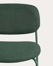 Load image into Gallery viewer, Meli stackable stool in green chenille with green metal legs FSC Mix Credit 65cm - image 6