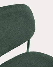 Load image into Gallery viewer, Meli stackable stool in green chenille with green metal legs FSC Mix Credit 65cm - image 8