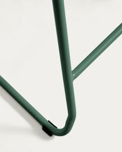 Load image into Gallery viewer, Meli stackable stool in green chenille with green metal legs FSC Mix Credit 65cm - image 9