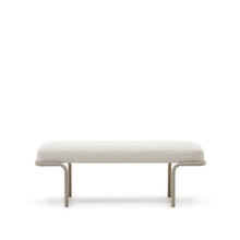 Load image into Gallery viewer, Compo bench in beige chenille and beige metal structure, 130 cm