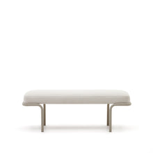 Load image into Gallery viewer, Compo bench in beige chenille and beige metal structure, 130 cm - image 2