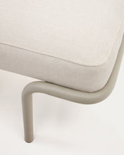 Load image into Gallery viewer, Compo bench in beige chenille and beige metal structure, 130 cm - image 6
