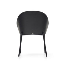 Load image into Gallery viewer, Eamy chair light grey chenilla and ash wood veneer with a black finish and black metal - image 10