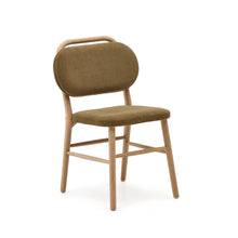 Load image into Gallery viewer, Helda chair in green chenille and solid oak wood FSC Mix Credit - image 2