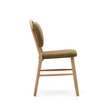 Load image into Gallery viewer, Helda chair in green chenille and solid oak wood FSC Mix Credit - image 4