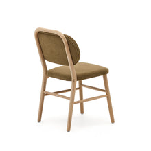 Load image into Gallery viewer, Helda chair in green chenille and solid oak wood FSC Mix Credit - image 5