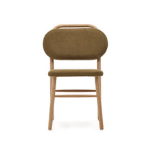Load image into Gallery viewer, Helda chair in green chenille and solid oak wood FSC Mix Credit - image 7