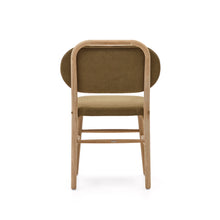 Load image into Gallery viewer, Helda chair in green chenille and solid oak wood FSC Mix Credit - image 9