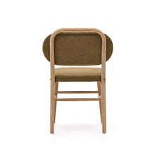 Load image into Gallery viewer, Helda chair in green chenille and solid oak wood FSC Mix Credit - image 10