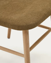 Load image into Gallery viewer, Helda chair in green chenille and solid oak wood FSC Mix Credit - image 17