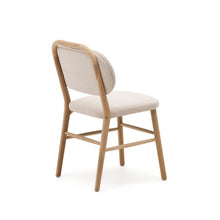 Load image into Gallery viewer, Helda chair in beige chenille and solid oak wood FSC Mix Credit - image 6