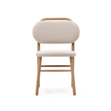 Load image into Gallery viewer, Helda chair in beige chenille and solid oak wood FSC Mix Credit - image 7