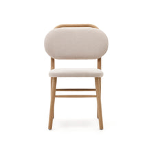 Load image into Gallery viewer, Helda chair in beige chenille and solid oak wood FSC Mix Credit - image 8