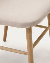 Load image into Gallery viewer, Helda chair in beige chenille and solid oak wood FSC Mix Credit - image 17