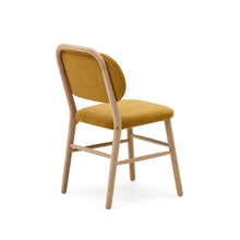 Load image into Gallery viewer, Helda chair in mustard chenille and solid oak wood FSC Mix Credit - image 6