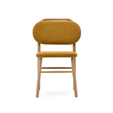 Load image into Gallery viewer, Helda chair in mustard chenille and solid oak wood FSC Mix Credit - image 7
