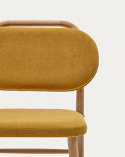 Load image into Gallery viewer, Helda chair in mustard chenille and solid oak wood FSC Mix Credit - image 14