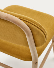 Load image into Gallery viewer, Helda chair in mustard chenille and solid oak wood FSC Mix Credit - image 16