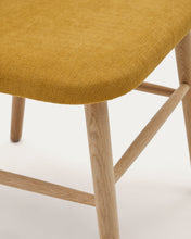 Load image into Gallery viewer, Helda chair in mustard chenille and solid oak wood FSC Mix Credit - image 17