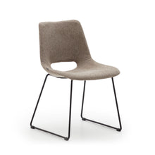 Load image into Gallery viewer, Zahara chair in brown with steel legs in a black finish - image 2