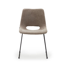 Load image into Gallery viewer, Zahara chair in brown with steel legs in a black finish - image 7