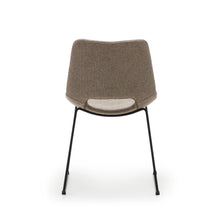 Load image into Gallery viewer, Zahara chair in brown with steel legs in a black finish - image 9