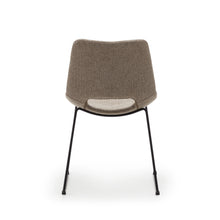 Load image into Gallery viewer, Zahara chair in brown with steel legs in a black finish - image 10