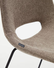 Load image into Gallery viewer, Zahara chair in brown with steel legs in a black finish - image 12
