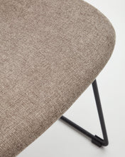 Load image into Gallery viewer, Zahara chair in brown with steel legs in a black finish - image 13