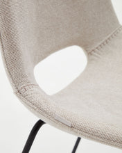 Load image into Gallery viewer, Zahara chair in beige with steel legs in a black finish FSC 100% - image 13