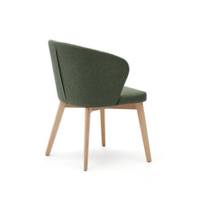 Load image into Gallery viewer, Darice chair in green chenille and solid beech wood in a natural finish FSC 100% - image 5