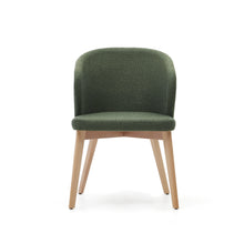 Load image into Gallery viewer, Darice chair in green chenille and solid beech wood in a natural finish FSC 100% - image 7
