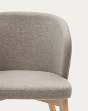 Load image into Gallery viewer, Darice chair in brown chenille and solid beech wood in a natural finish FSC 100% - image 11