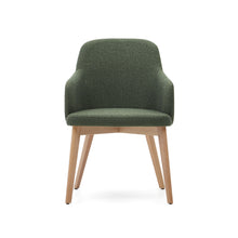 Load image into Gallery viewer, Nelida chair in green chenille and solid beech wood in a natural finish FSC 100% - image 7