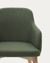 Load image into Gallery viewer, Nelida chair in green chenille and solid beech wood in a natural finish FSC 100% - image 11