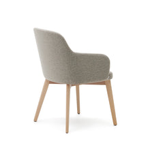 Load image into Gallery viewer, Nelida chair in brown chenille and solid beech wood in a natural finish FSC 100% - image 6