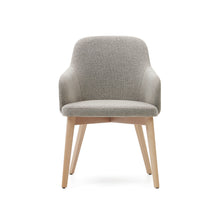 Load image into Gallery viewer, Nelida chair in brown chenille and solid beech wood in a natural finish FSC 100% - image 7