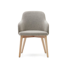 Load image into Gallery viewer, Nelida chair in brown chenille and solid beech wood in a natural finish FSC 100% - image 8