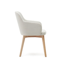 Load image into Gallery viewer, Nelida chair in beige chenille and solid beech wood in a natural finish FSC 100% - image 3