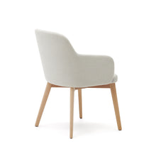 Load image into Gallery viewer, Nelida chair in beige chenille and solid beech wood in a natural finish FSC 100% - image 6