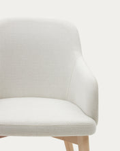 Load image into Gallery viewer, Nelida chair in beige chenille and solid beech wood in a natural finish FSC 100% - image 9
